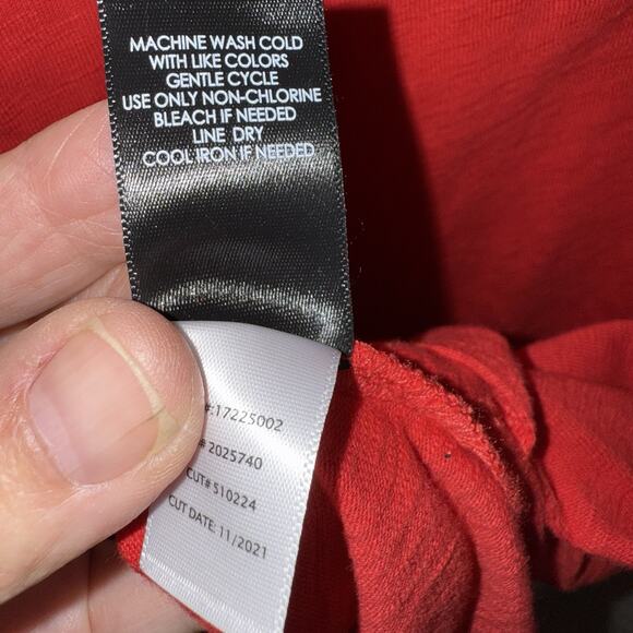 Torrid NWT Women’s Red Dress Sz 4 Jersey Tee Short Sleeve Midi V Neck Cool Comfy - Picture 6 of 9